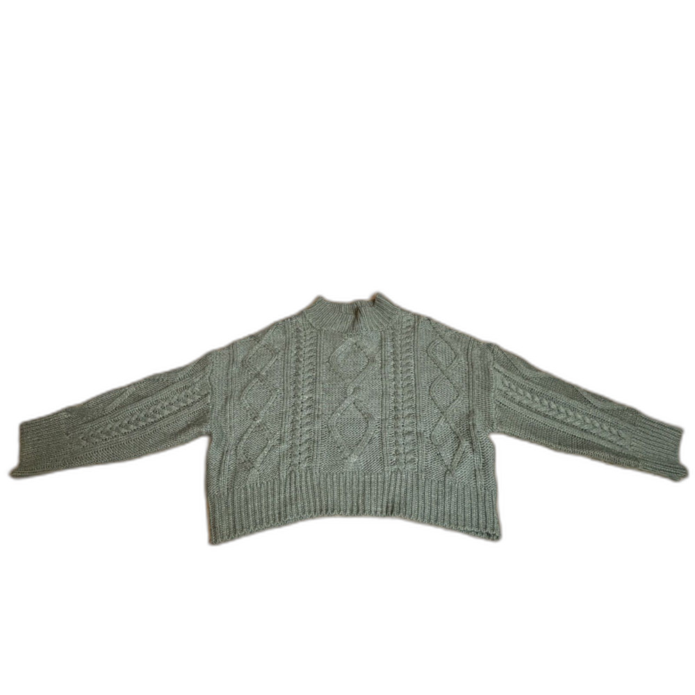 Petal and Pup Green Knit Crop Sweater Size L/XL